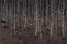 Birch Wood Screen with Six Doors-Jean Dunand-Giclee Print