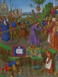 Portrait of Charles VII (1403-61) (Oil on Panel)-Jean Fouquet-Giclee Print
