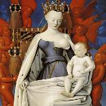 Virgin and Child Surrounded by Angels. Right wing of Melun diptych. Ca 1450-Jean Fouquet-Giclee Print