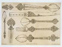 Islamic and Moorish Designs for Knife Blades, from "Art and Industry"-Jean Francois Albanis De Beaumont-Framed Giclee Print
