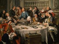 Le Déjeuner D'Huîtres (Oyster Dinner) 1735 (Detail)-Jean Francois de Troy-Framed Giclee Print