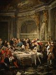 Le Déjeuner D'Huîtres (Oyster Dinner) 1735 (Detail)-Jean Francois de Troy-Framed Giclee Print
