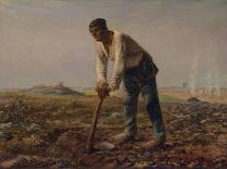 Woman with a Rake, probably 1856–57,-Jean-Francois Millet-Giclee Print