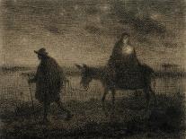 The Little Shepherdess-Jean-Francois Millet-Giclee Print