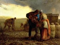 Shepherdess with her Flock, by Jean-François Millet,-Jean-François Millet-Art Print