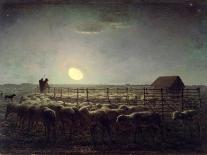 The Sheepfold, Moonlight, 1856-60-Jean-François Millet-Giclee Print