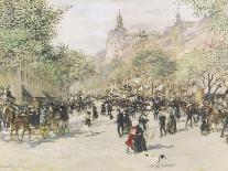 Boulevard Haussmann, Paris-Jean Francois Raffaelli-Framed Giclee Print