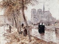 Notre Dame and the Seine-Jean Francois Raffaelli-Giclee Print
