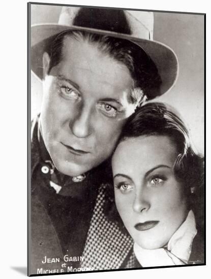 Jean Gabin and Michele Morgan in the Film Quai Des Brumes 1938-null-Mounted Photographic Print