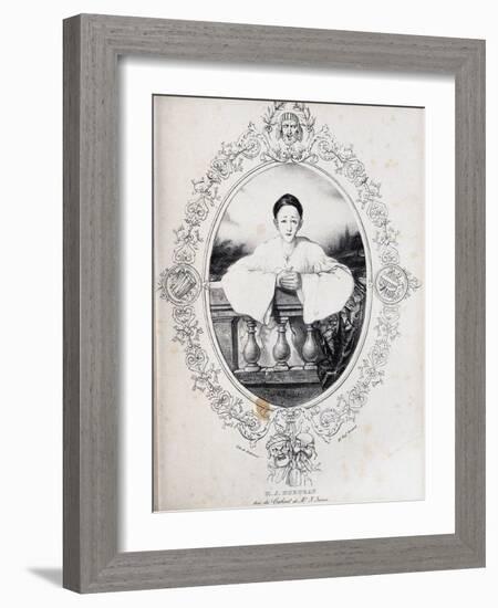 Jean-Gaspard Deburau as Pierrot, 1845-Auguste Bouquet-Framed Giclee Print