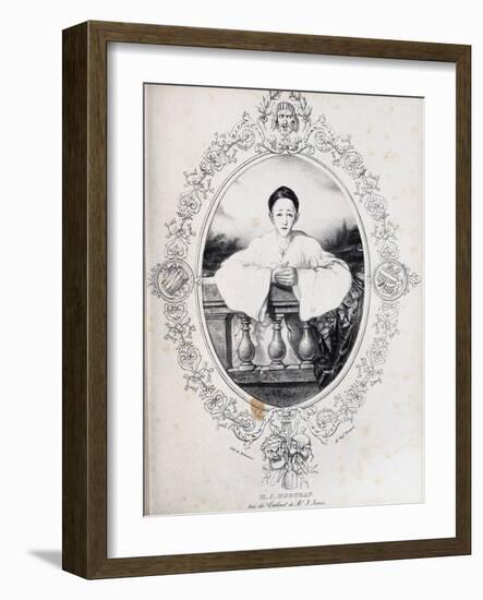 Jean-Gaspard Deburau as Pierrot, 1845-Auguste Bouquet-Framed Giclee Print