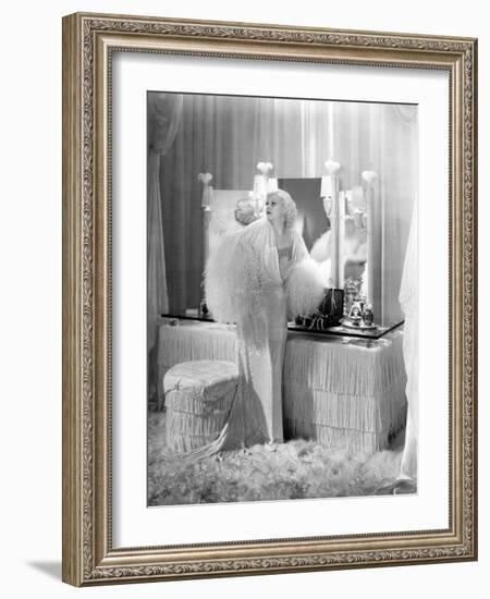 Jean Harlow. "Dinner At Eight" 1933, Directed by George Cukor-null-Framed Photographic Print