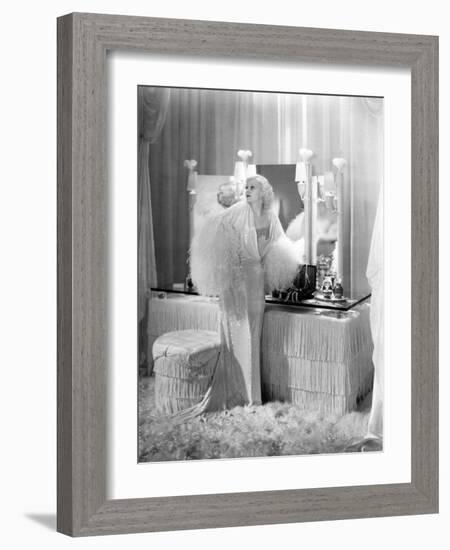 Jean Harlow. "Dinner At Eight" 1933, Directed by George Cukor-null-Framed Photographic Print