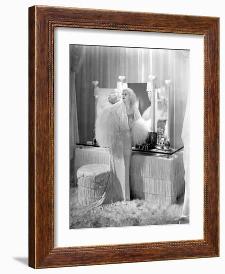 Jean Harlow. "Dinner At Eight" 1933, Directed by George Cukor-null-Framed Photographic Print