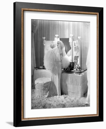 Jean Harlow. "Dinner At Eight" 1933, Directed by George Cukor-null-Framed Photographic Print