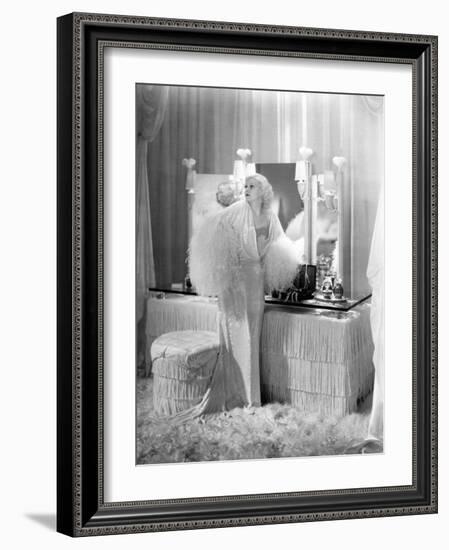 Jean Harlow. "Dinner At Eight" 1933, Directed by George Cukor-null-Framed Photographic Print