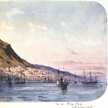 View of Hong Kong, 7 December 1865-Jean Henri Zuber-Mounted Giclee Print