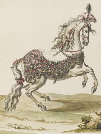 Tome III (1696 DR à 1761DR) : Costumes de fêtes et de mascarades. Théâtre  de Louis XIV : cheval' Giclee Print - Jean I Berain | Art.com