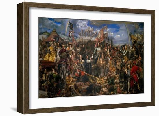 Jean III Sobieski (1629-1696) Send a Message of Victory to the Pope Innocent XI after the Vienna Ba-Jan Matejko-Framed Giclee Print