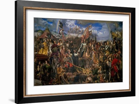 Jean III Sobieski (1629-1696) Send a Message of Victory to the Pope Innocent XI after the Vienna Ba-Jan Matejko-Framed Giclee Print