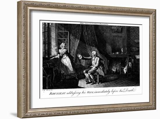 Jean Jacques Rousseau, French Enlightenment Philosopher and Educationalist-Walker-Framed Giclee Print