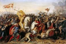 The Battle of Saucourt-En-Vimeu on 3 August 881-Jean-Joseph Dassy-Mounted Giclee Print