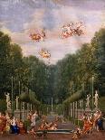 Galerie Des Antiques, Gardens of Château De Versailles, France, Gouache-Jean Joubert-Framed Giclee Print