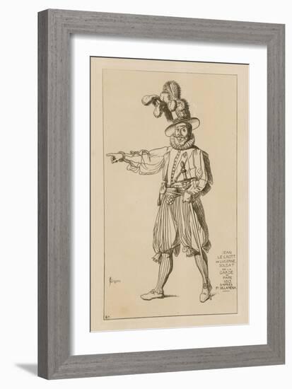 Jean Le Grott of Lucerne, Guardsman of the Pope, 1613-Francesco Villamena-Framed Giclee Print