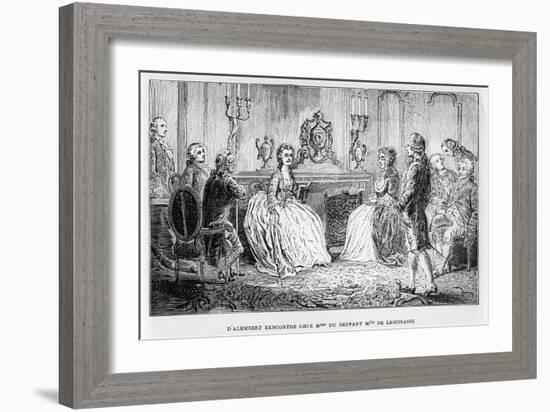 Jean Le Rond D'Alembert at the Salon of Mme Du Deffant and Mlle De Lespinasse-Louis Figuier-Framed Giclee Print