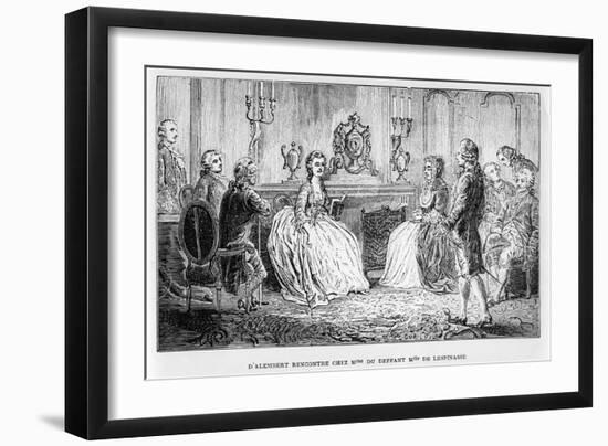 Jean Le Rond D'Alembert at the Salon of Mme Du Deffant and Mlle De Lespinasse-Louis Figuier-Framed Giclee Print