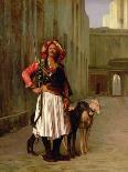 The Artist's Father and Son on the Doorstep of His House, circa 1866-67-Jean Leon Gerome-Giclee Print