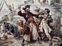 The Capture of the Pirate Blackbeard, 1718-Jean Leon Gerome Ferris-Giclee Print