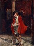 Bretteur (Swordsma) in a Red Cloak, 19th Century-Jean Louis Ernest Meissonier-Giclee Print