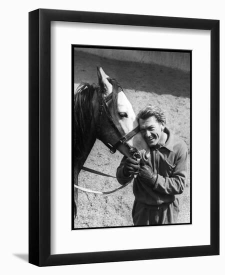 Jean Marais with a Horse-Marcel Begoin-Framed Photographic Print