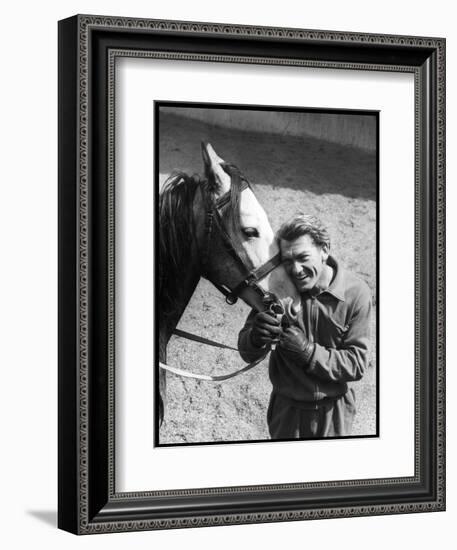 Jean Marais with a Horse-Marcel Begoin-Framed Photographic Print