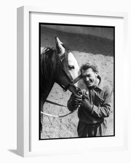 Jean Marais with a Horse-Marcel Begoin-Framed Photographic Print