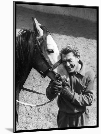 Jean Marais with a Horse-Marcel Begoin-Mounted Photographic Print