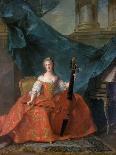 Madame Sophie de France, fille de Louis XV (1734-1782), représentée en buste tenant une guirlande-Jean-Marc Nattier-Giclee Print