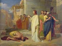 Jesus Healing the Leper, 1864-Jean-Marie Melchior Doze-Framed Giclee Print