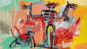 Boy and Dog in a Johnnypump by Jean-Michel Basquiat