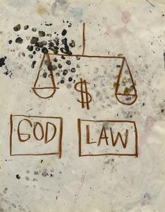 Untitled (God - Law) by Jean-Michel Basquiat