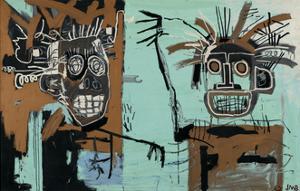 Untitled (Two Heads on Gold) 1982 by Jean-Michel Basquiat