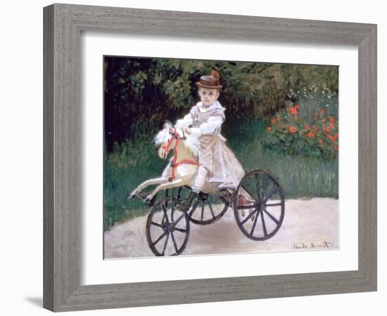 Jean Monet on a Mechanical Horse, 1872-Claude Monet-Framed Giclee Print