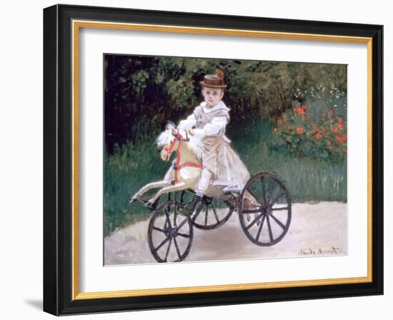 Jean Monet on a Mechanical Horse, 1872-Claude Monet-Framed Giclee Print