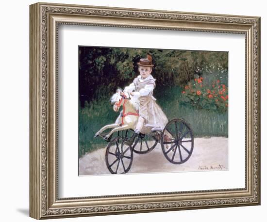 Jean Monet on a Mechanical Horse, 1872-Claude Monet-Framed Giclee Print