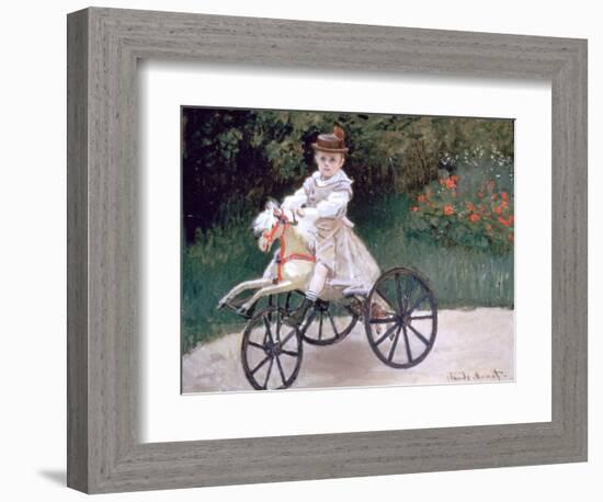 Jean Monet on a Mechanical Horse, 1872-Claude Monet-Framed Giclee Print