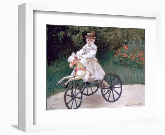 Jean Monet on a Mechanical Horse, 1872-Claude Monet-Framed Giclee Print