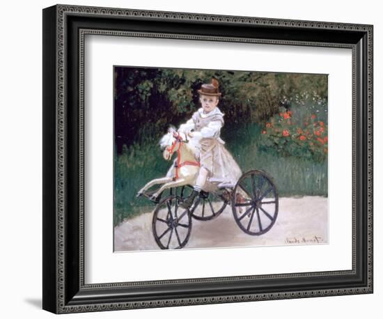 Jean Monet on a Mechanical Horse, 1872-Claude Monet-Framed Giclee Print