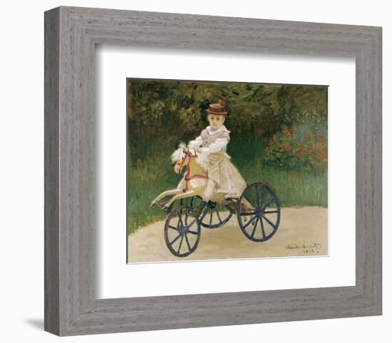 Jean Monet on his Hobby Horse, 1872-Claude Monet-Framed Giclee Print