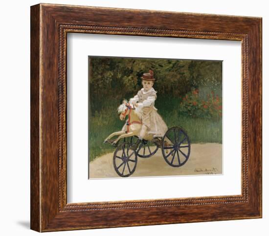 Jean Monet on his Hobby Horse, 1872-Claude Monet-Framed Art Print